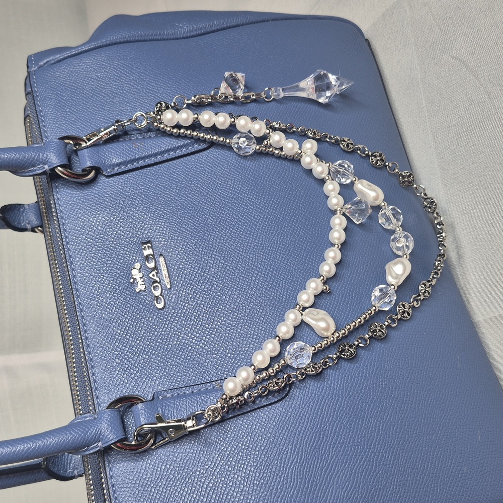 Coach Surry Blue Leather Double Top Zip Satchel 💙 (LIKE NEW) - Picture 5 of 17